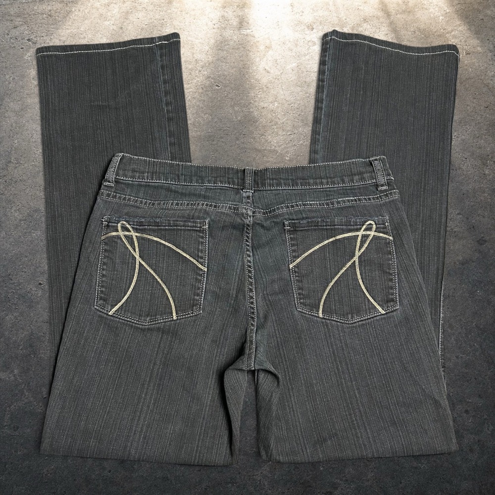 NYDJ Platinum Bootcut Jeans Dark Grey Y2K Retro Denim Size 8